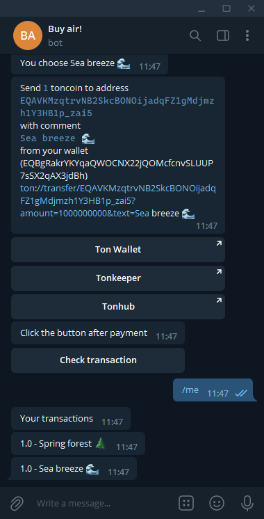 Storefront bot screenshot