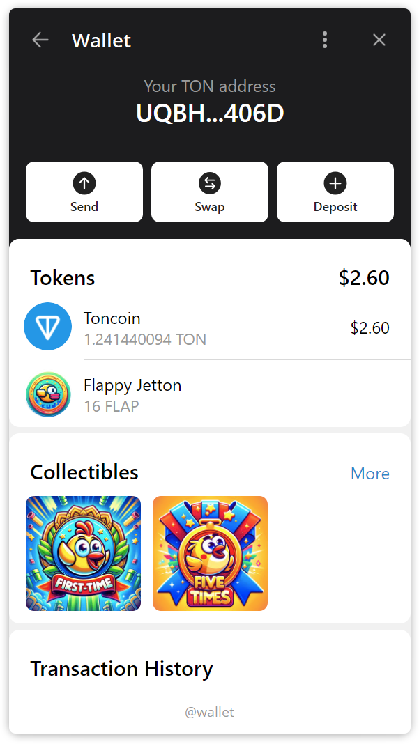 Achievements as SBTs in wallet