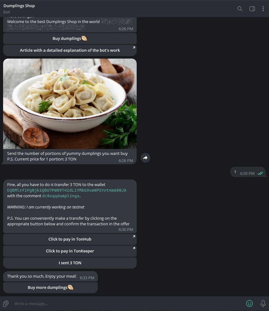 предварительный просмотр бота